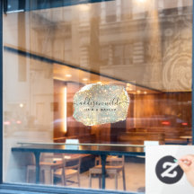 Holografi Namnteckning skript Modern Glam Glitter