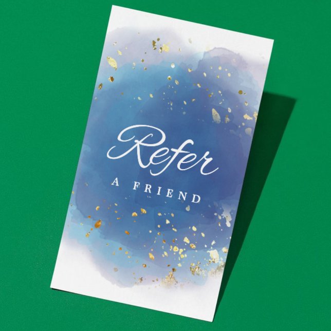 Holografi Namnteckning skript Modern Glam Glitter Rabattkort (Holographic Signature Script Modern Glam Glitter Referral Card
)