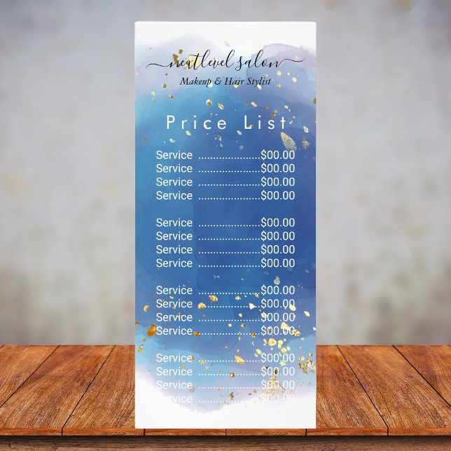 Holografi Namnteckning skript Modern Glam Glitter Reklamkort (Holographic Signature Script Modern Glam Glitter Rack Card
)