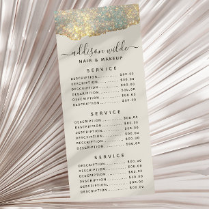 Holografi Namnteckning skript Modern Glam Glitter Reklamkort