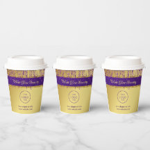 Holografi Namnteckning skript Modern Guld Glitter