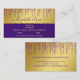 Holografi Namnteckning skript Modern Guld Glitter Tidsbeställning Kort