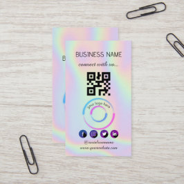 Holografi - Social Media QR-kodAffärskort Visitkort