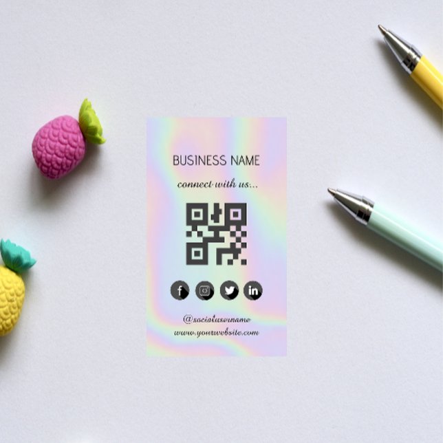 Holografi - Social Media QR-kodAffärskort Visitkort (Skapare uppladdad)