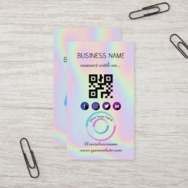 Holografi - Social Media QR-kodAffärskort Visitkort