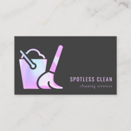 Holografik Bucket Cleaner Städning tjänst Visitkort