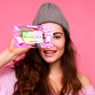 Holografisk 33D-effektsmakeup-Rosa-artist Visitkort