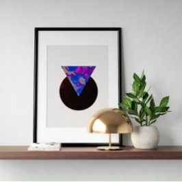 Holografisk 80-talskonst av modern Futuristiska Poster