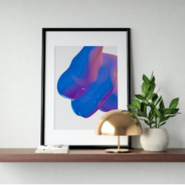 Holografisk 80-talskonst av modern Futuristiska Poster