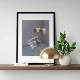 Holografisk 80-talskonst av modern Futuristiska Poster