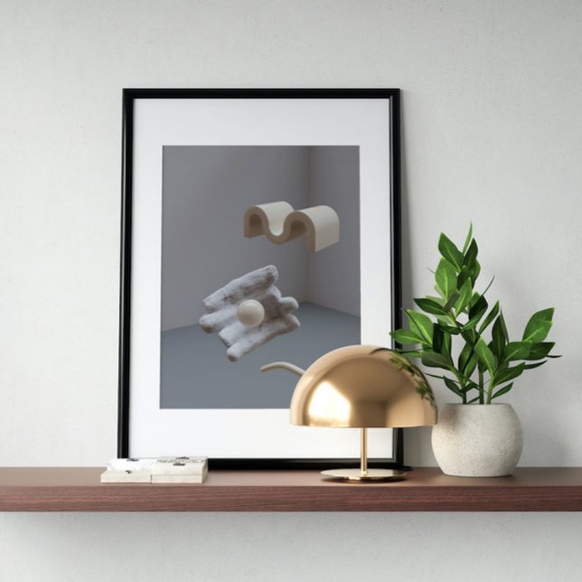 Holografisk 80-talskonst av modern Futuristiska Poster (Skapare uppladdad)