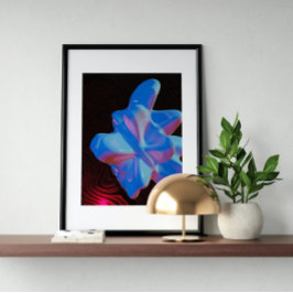 Holografisk 80-talskonst av modern Futuristiska Poster