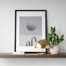 Holografisk 80-talskonst av modern Futuristiska Poster