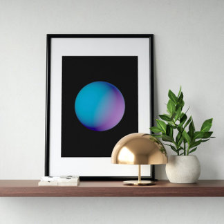 Holografisk 80-talskonst av modern Futuristiska Poster
