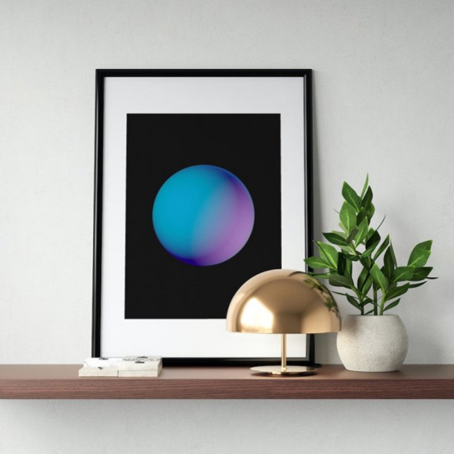 Holografisk 80-talskonst av modern Futuristiska Poster (Skapare uppladdad)