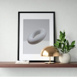 Holografisk 80-talskonst av modern Futuristiska Poster