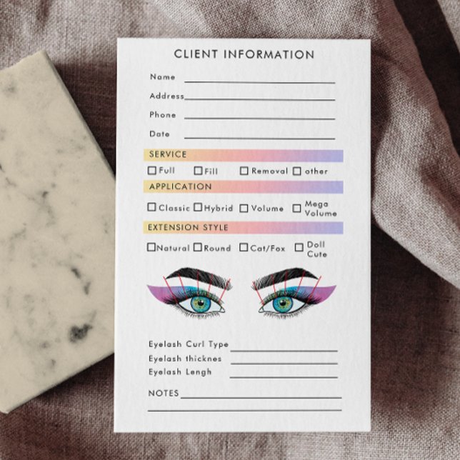 Holografisk Aesthetician Eyelash Extensions-klient Visitkort (Holographic Aesthetician Eyelash Extensions Client Business Card)
