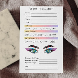 Holografisk Aesthetician Eyelash Extensions-klient Visitkort