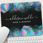 Holografisk alkohol Bläck Modern Musmatta<br><div class="desc">Modern mussla i Bläck,  holografisk alkoholhaltig alkohol. Perfekt för skönhetssalon,  hårstilist,  makeup artist eller cosmetolog.</div>