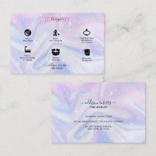Holografisk bakgrund Hologram Neon Candle Care Visitkort