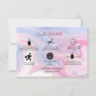 Holografisk bakgrund Hologram Neon Candle Tack Kort