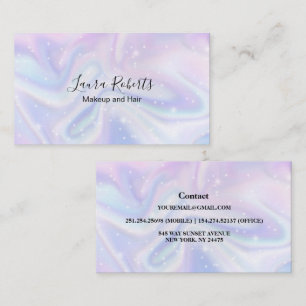 Holografisk bakgrund Hologram Neon Overlay Visitkort