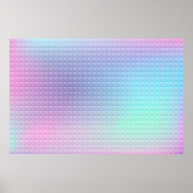 Holografisk bakgrund. Hologramglitch. Multicolo Poster (Framsidan)