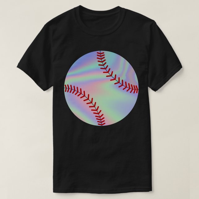Holografisk baseballstygn t shirt (Design framsida)