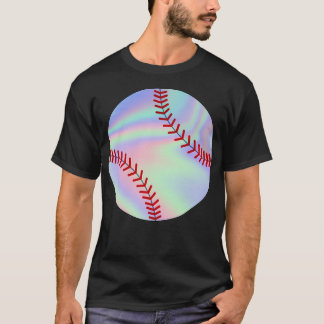 Holografisk baseballstygn t shirt