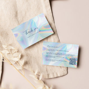Holografisk Beauty Salon QR-kodskript, Tack Visitkort