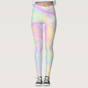 Holografisk bevattning Pastel Rainbow Leggings