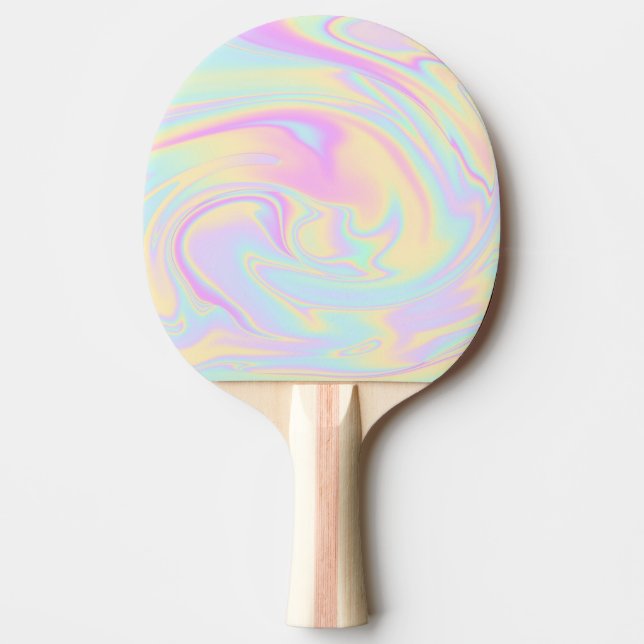 Holografisk bild Pastel Rainbow Pingisracket (Framsidan)