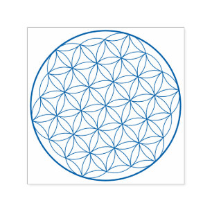 Holografisk blomma av livet helig geometri självfärgande stämpel