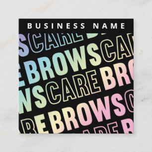 Holografisk brows Aftercare PMU Brow Instructions Fyrkantigt Visitkort