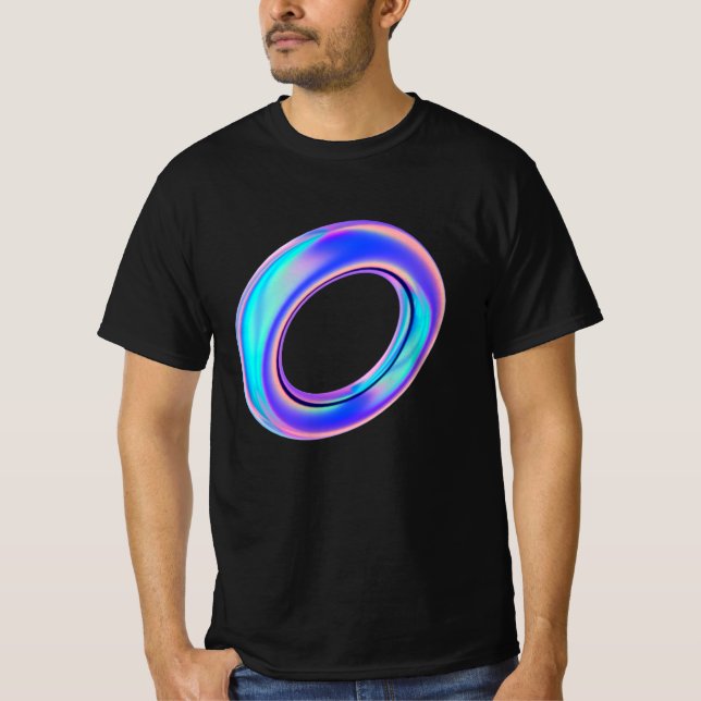 Holografisk Donut 2 T Shirt (Framsida)