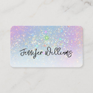 Holografisk Elegant Glitter Sparkles Beauty Glam Visitkort