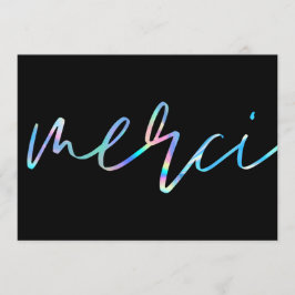 Holografisk färgfull Merci-Anpassningsbar - tack f Inbjudningar