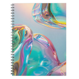 Holografisk flytande metallgradient aura Estetik Anteckningsbok
