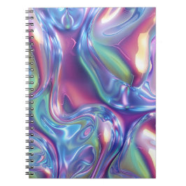 Holografisk flytande metallgradient aura Estetik Anteckningsbok