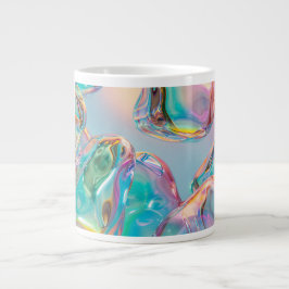 Holografisk flytande metallgradient aura Estetik Jumbo Mugg