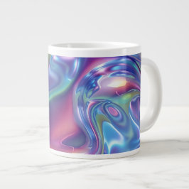 Holografisk flytande metallgradient aura Estetik Jumbo Mugg