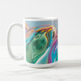 Holografisk flytande metallgradient Aura Estetik Kaffemugg