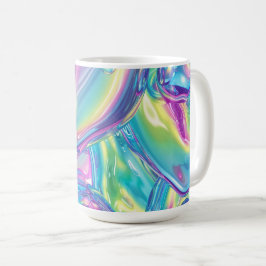 Holografisk flytande metallgradient Aura Estetik Kaffemugg