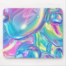 Holografisk flytande metallgradient Aura Estetik Musmatta