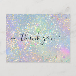 Holografisk Glam Glitter Elegant Glitter Tack Vykort