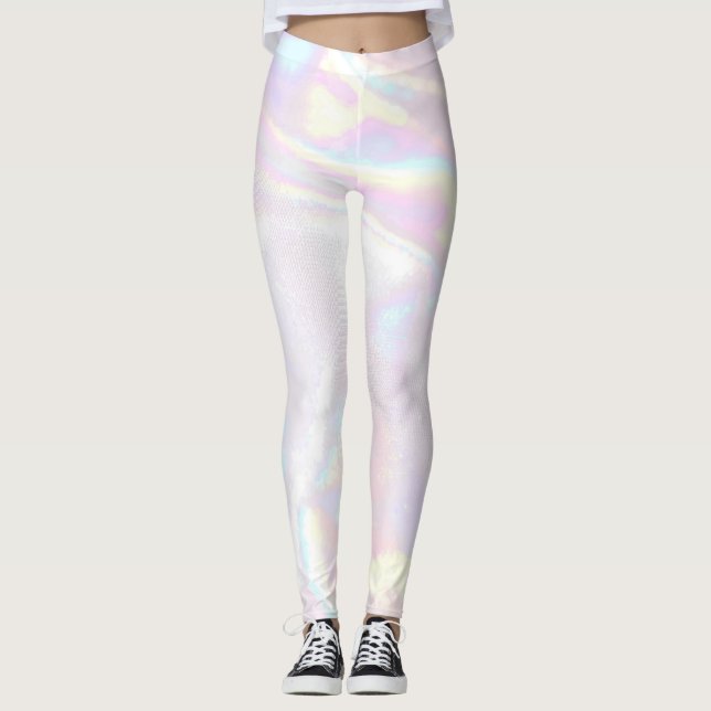 Holografisk Glam Glitter Leggings (Framsida)