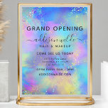 Holografisk glänsande opal iriserande affär reklamblad<br><div class="desc">Holografisk glänsande opal iriserande affärs flyer. Perfekt för en skönhetssalong,  frisör,  sminkartist eller kosmetolog.</div>
