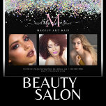 Holografisk Glitter Makeup Artist Photo Black Flygblad<br><div class="desc">Holografisk Glitter Makeup Artist Photo Black Flyer</div>