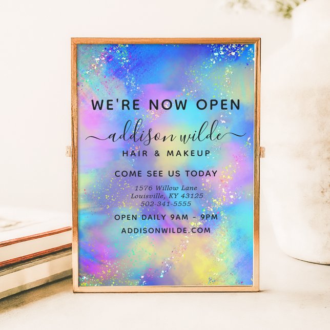 Holografisk Glitter Opal Iridescent Företag Poster (Skapare uppladdad)