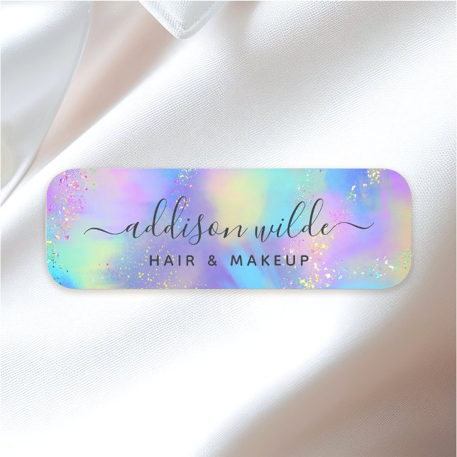 Holografisk Glitter Opal Iridescent Namnbricka (Skapare uppladdad)